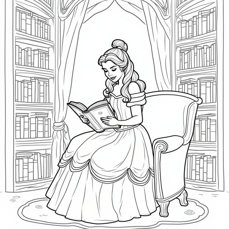 Belle Coloring Pages - Page 1