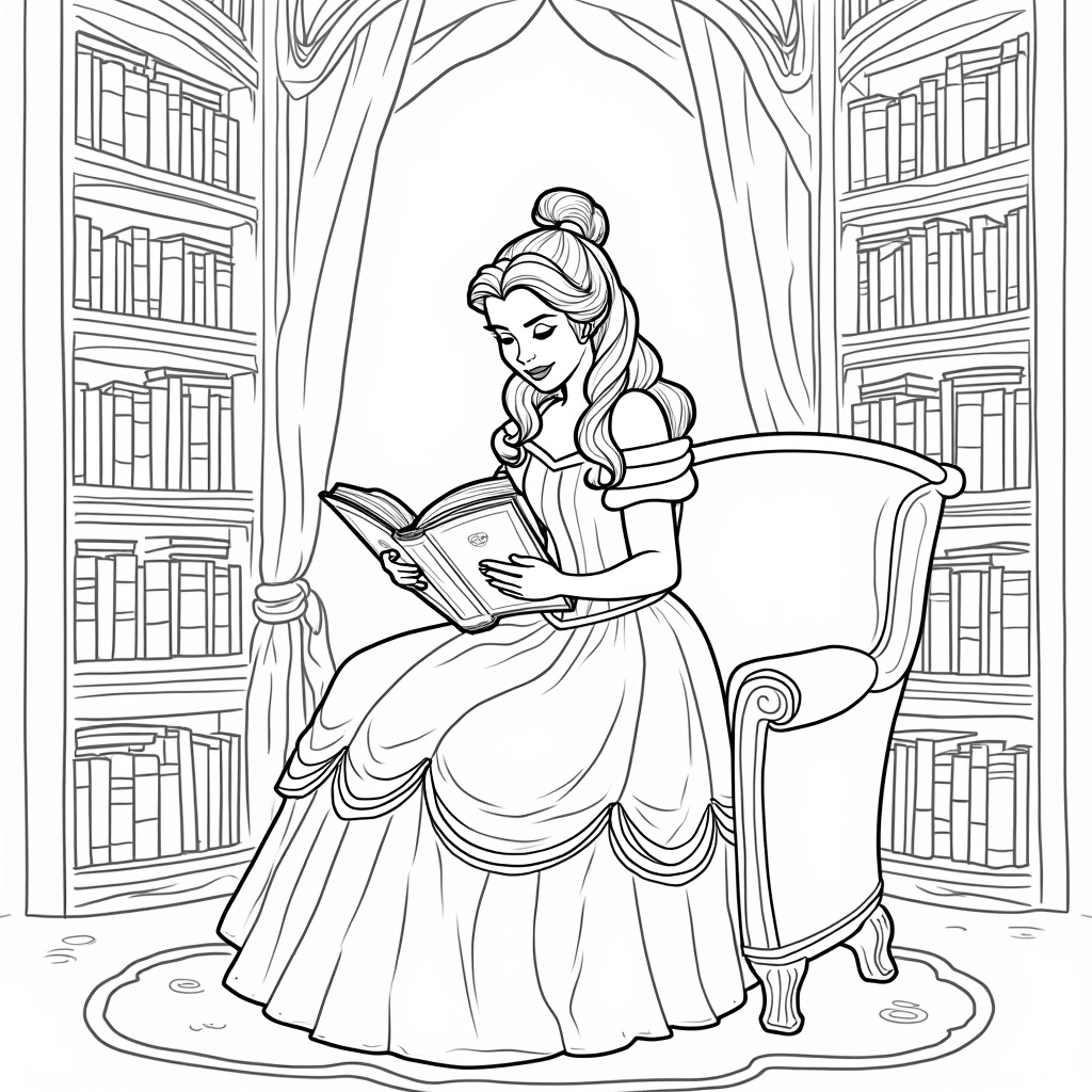 Belle Coloring Pages - Page 1