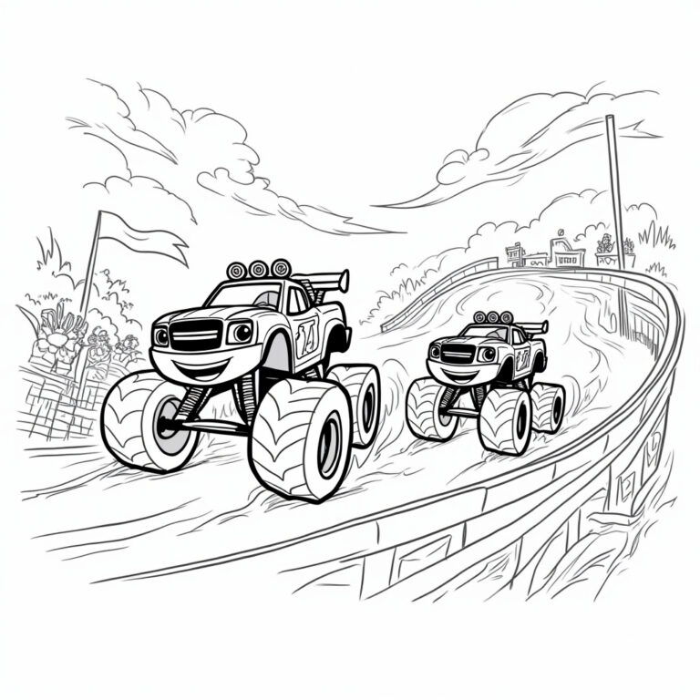 Blaze and the Monster Machine Coloring Pages - Page 1