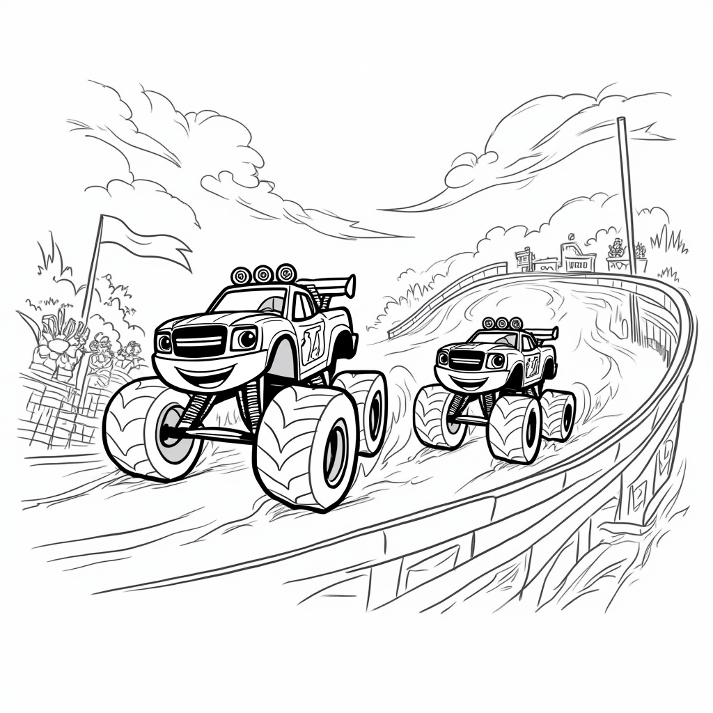 Blaze and the Monster Machine Coloring Pages - Page 1