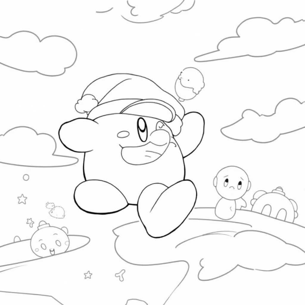 Kirby Coloring Pages - Page 1