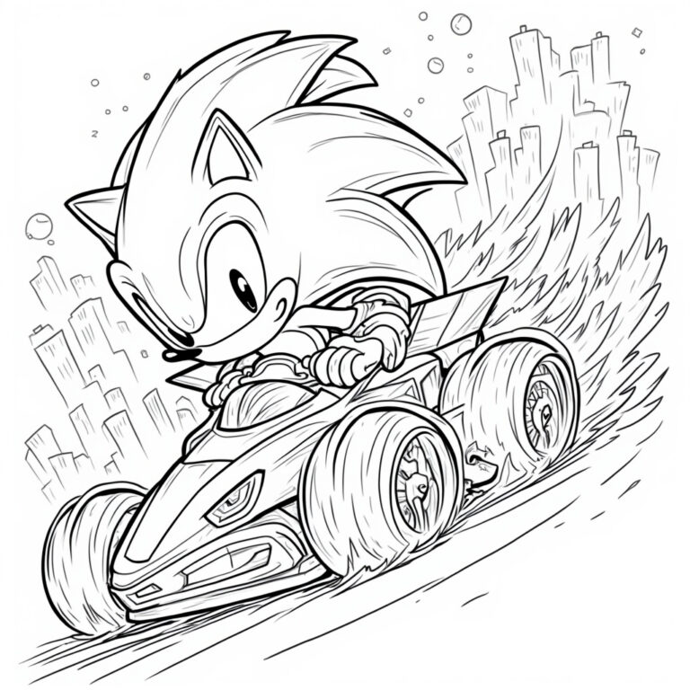 Metal Sonic Coloring Pages - Page 1