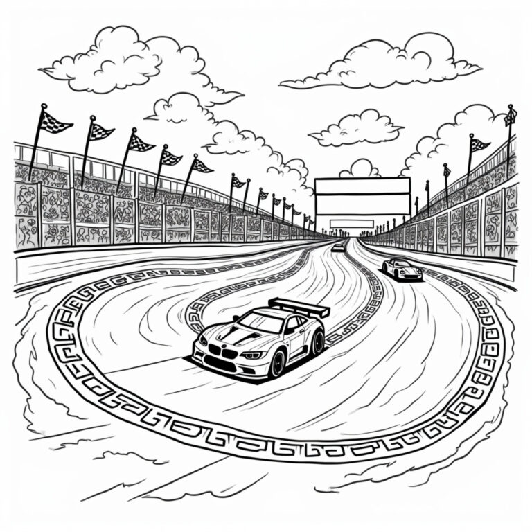 Race Car Coloring Pages - Page 1