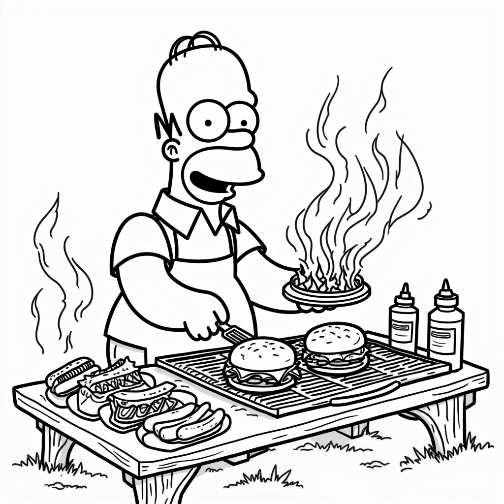 Simpsons Coloring Pages - Page 3