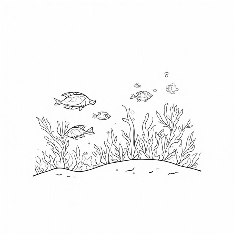 Swimming Coloring Pages - Page 1