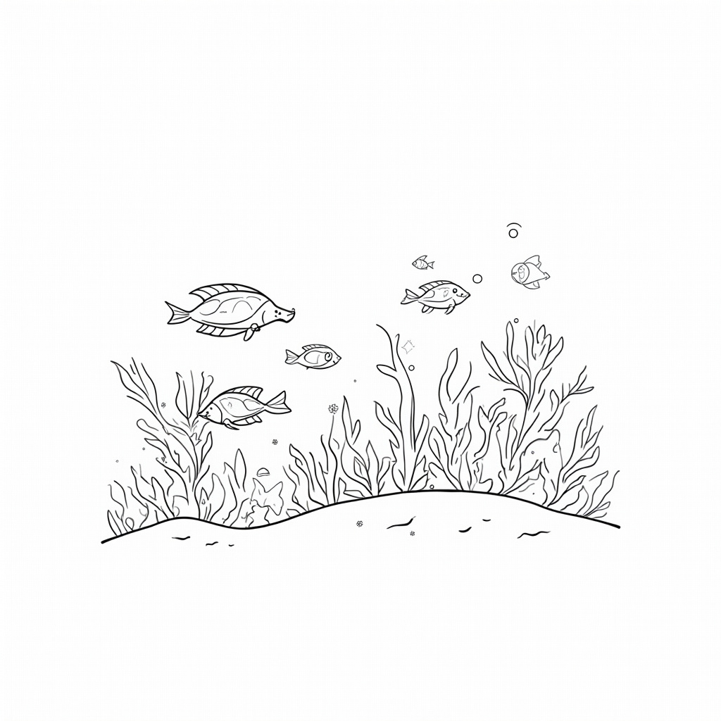Swimming Coloring Pages - Page 1