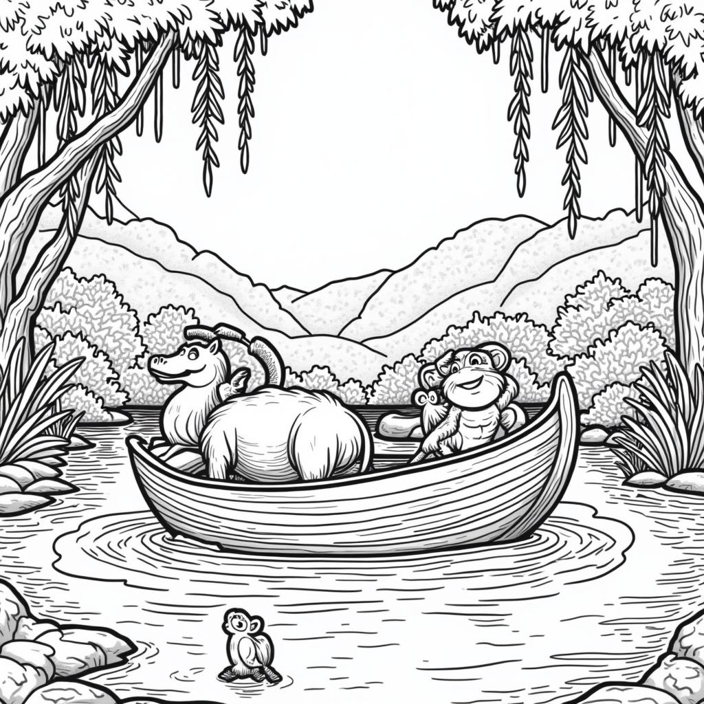 Swimming Coloring Pages - Page 4