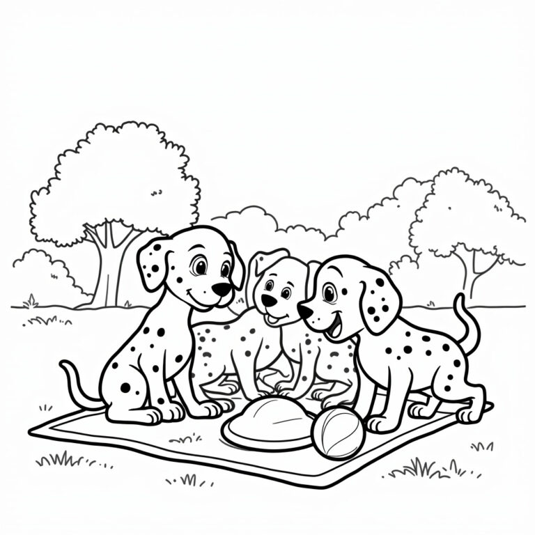 101 Dalmatians Coloring Pages - Page 1