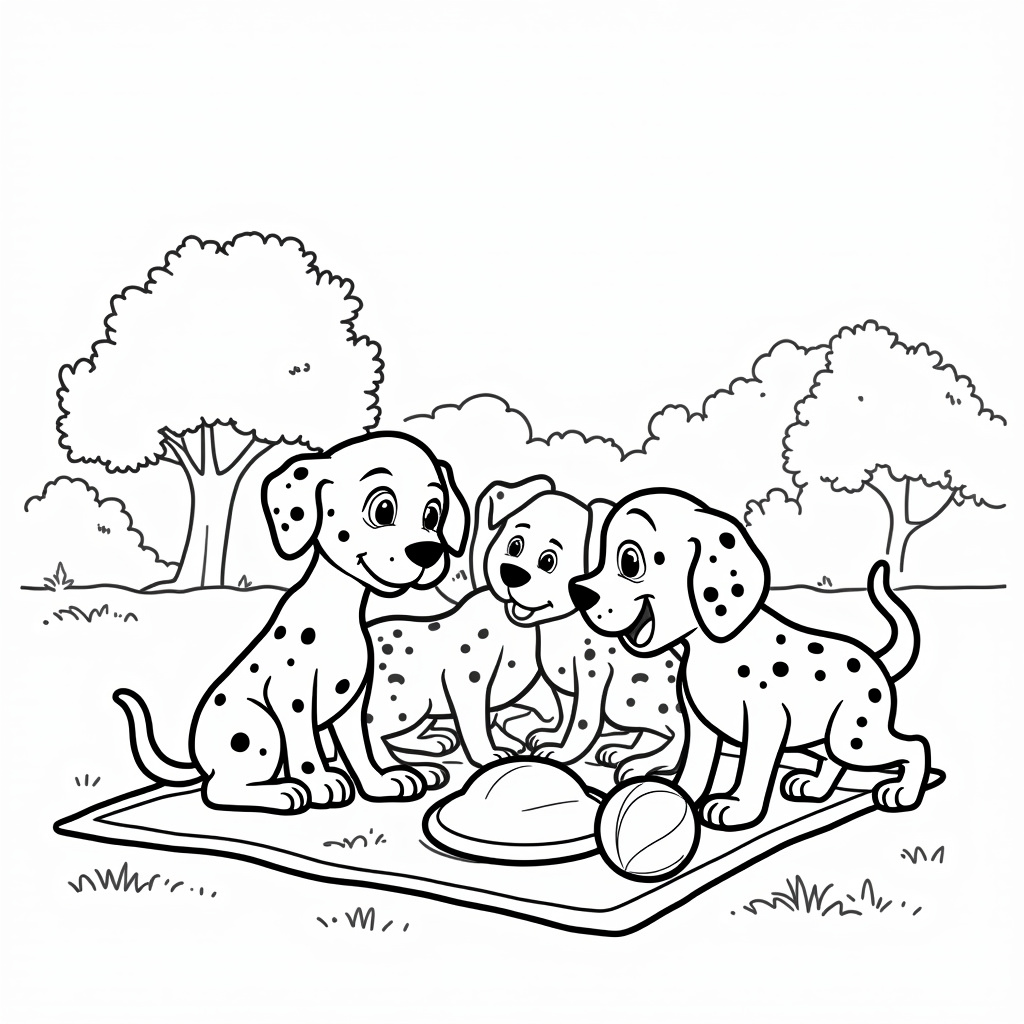 101 Dalmatians Coloring Pages - Page 1
