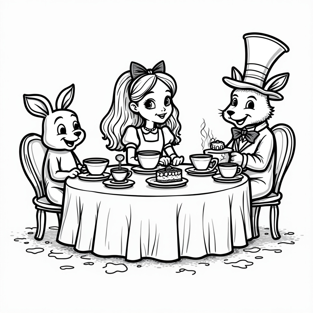 Alice In Wonderland Coloring Pages - Page 1