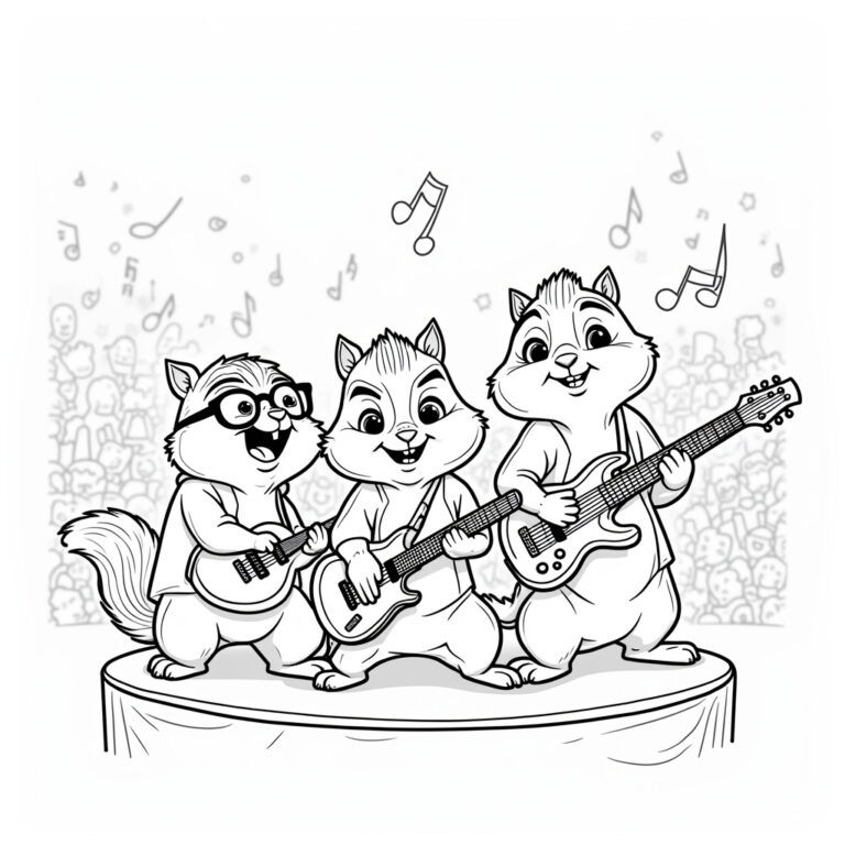 Alvin And The Chipmunks Coloring Pages - Page 1