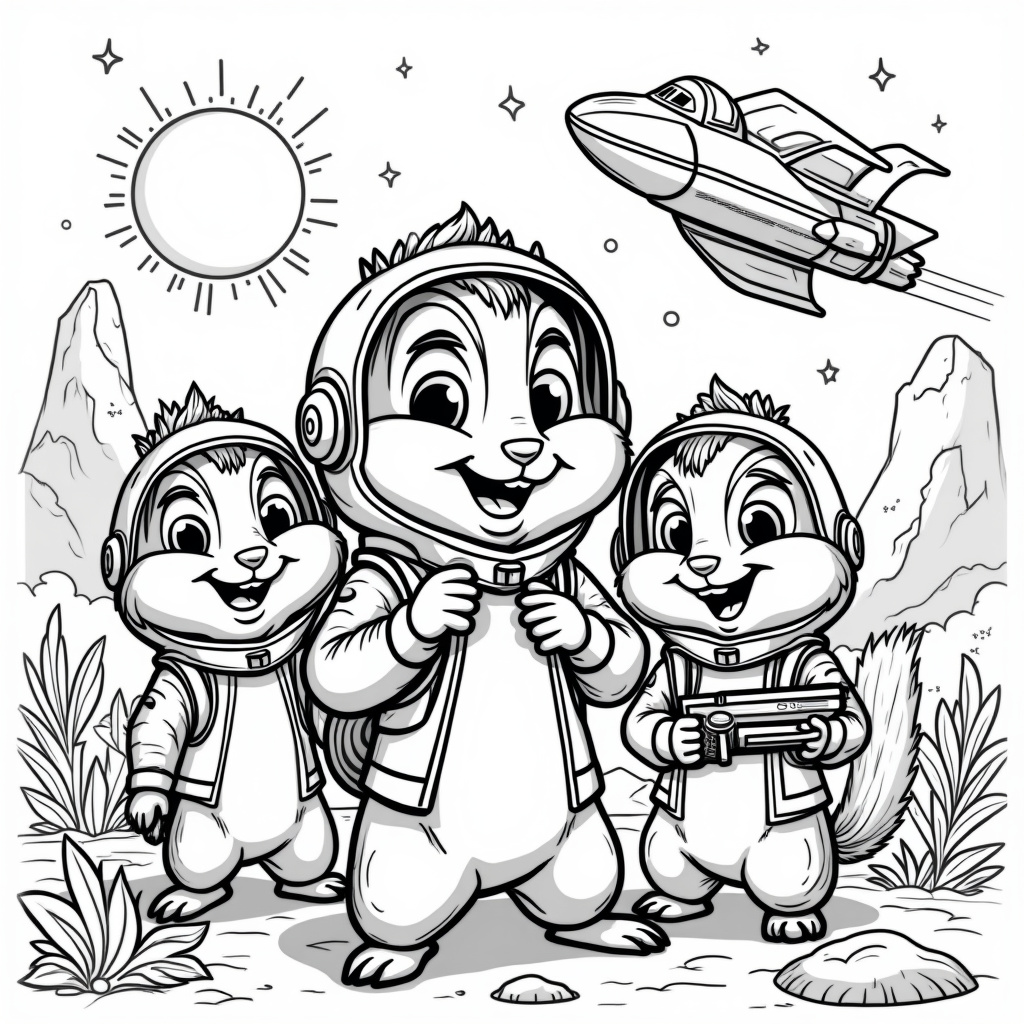 Alvin And The Chipmunks Coloring Pages - Page 3