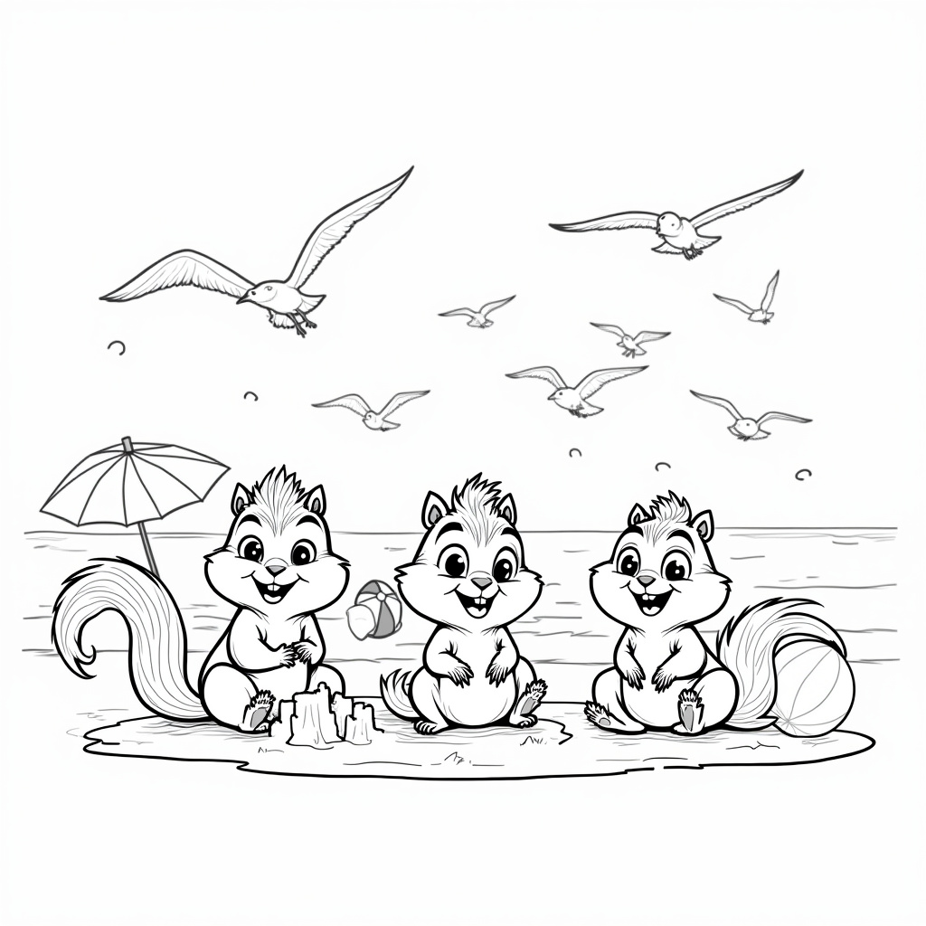 Alvin And The Chipmunks Coloring Pages - Page 4