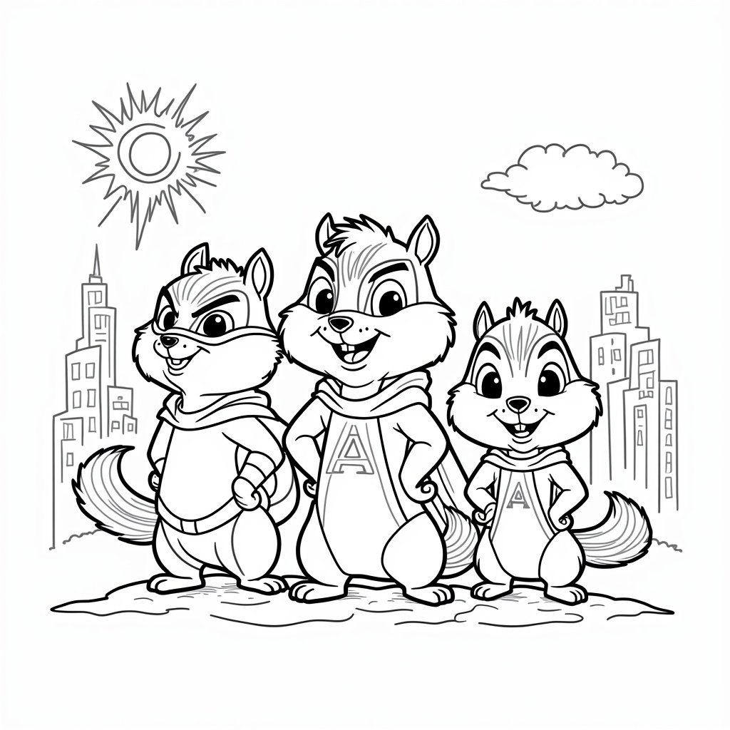 Alvin And The Chipmunks Coloring Pages - Page 5
