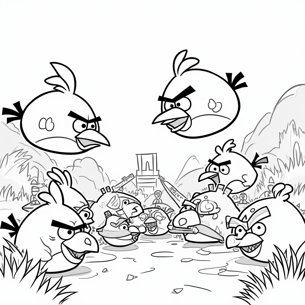 Angry Birds Coloring Pages - Page 1