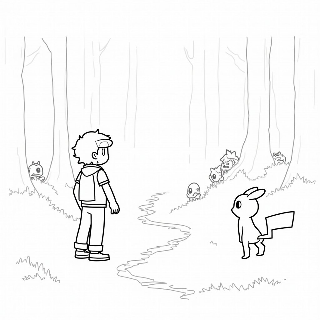 Ash Ketchum Coloring Pages - Page 2
