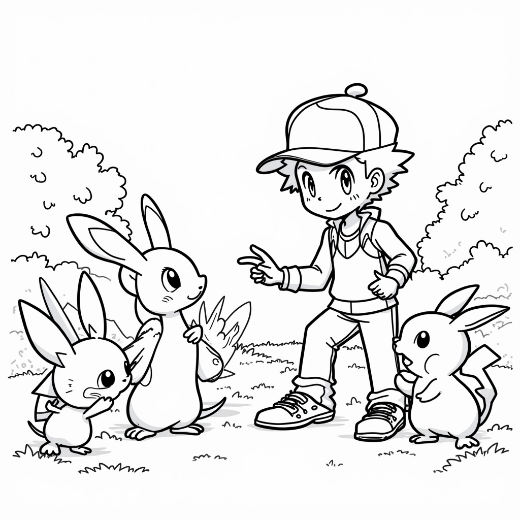 Ash Ketchum Coloring Pages - Page 4