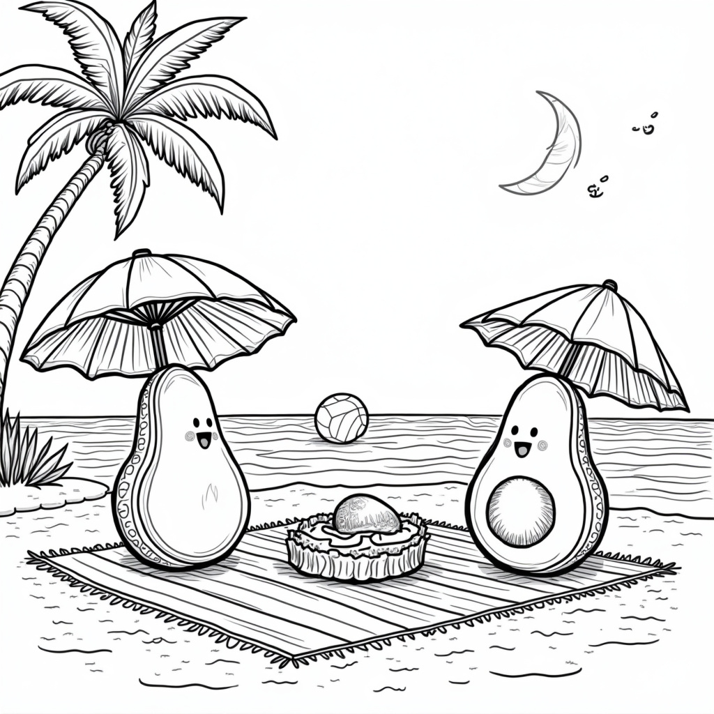 Avocado Coloring Pages - Page 3