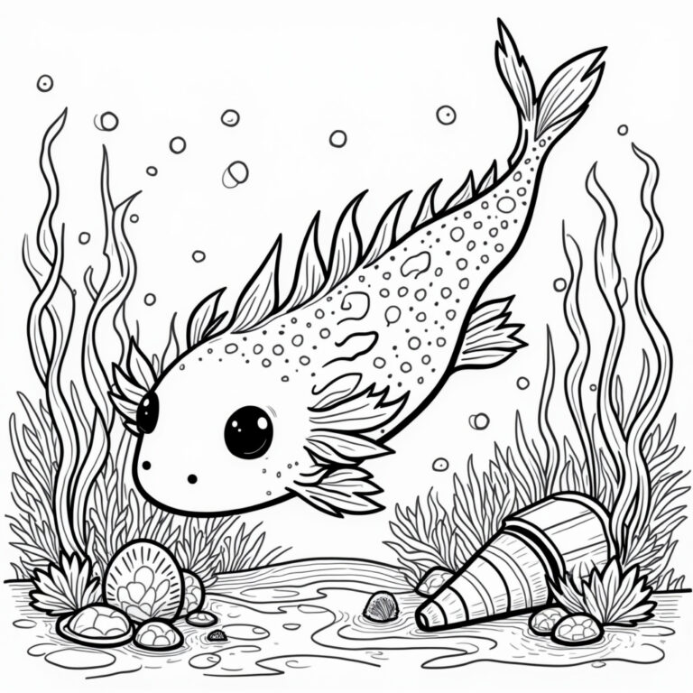 Axolotl Coloring Pages - Page 1