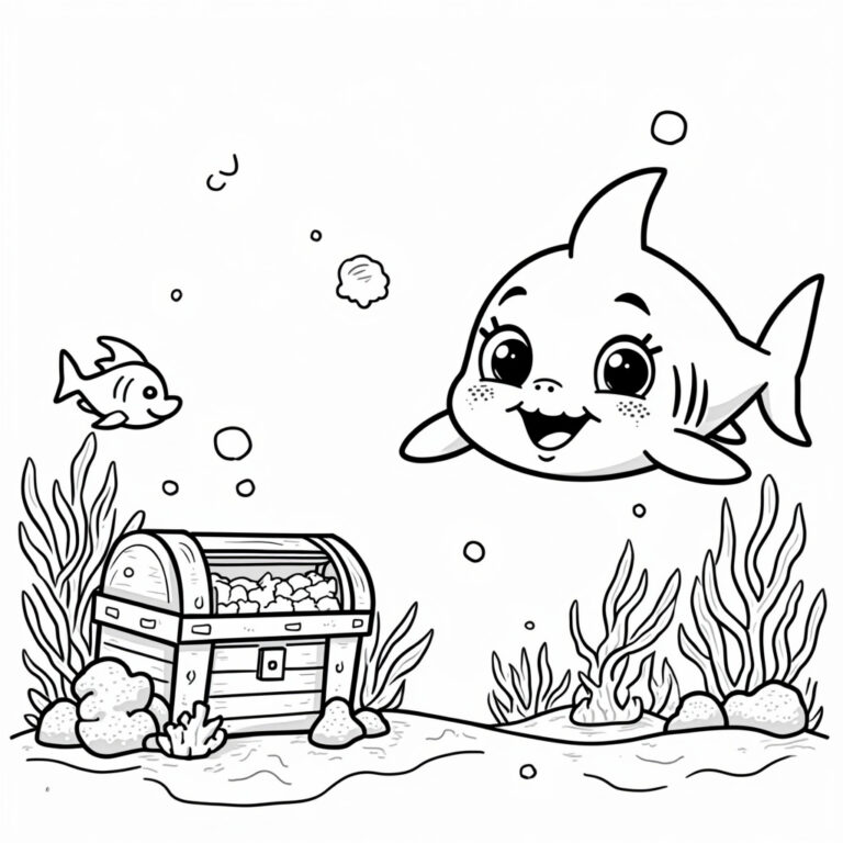 Baby Shark Coloring Pages - Page 1