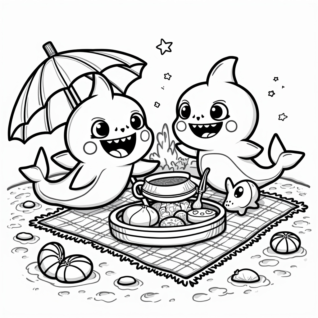 Baby Shark Coloring Pages - Page 2