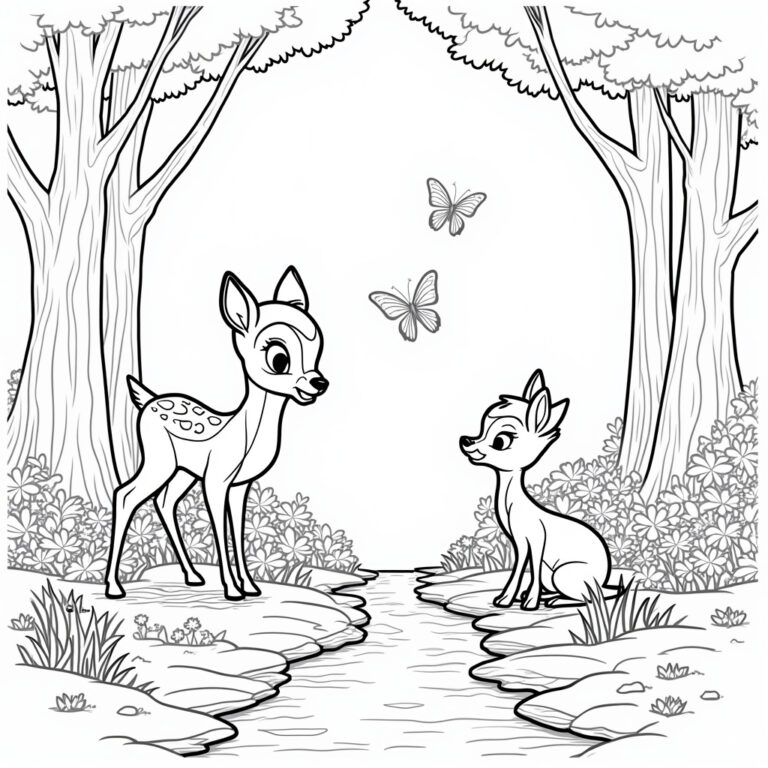 Bambi Coloring Pages - Page 1