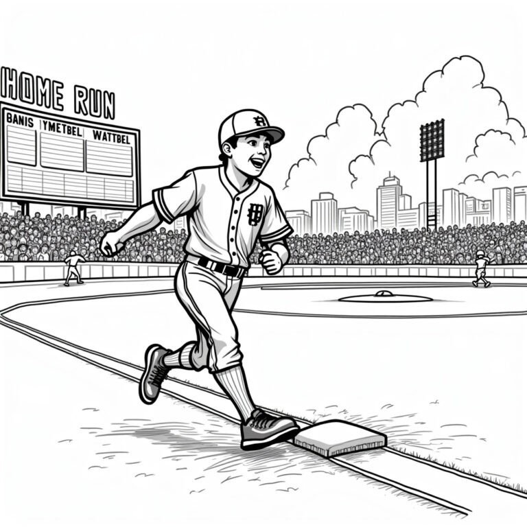 Baseball Coloring Pages - Page 1