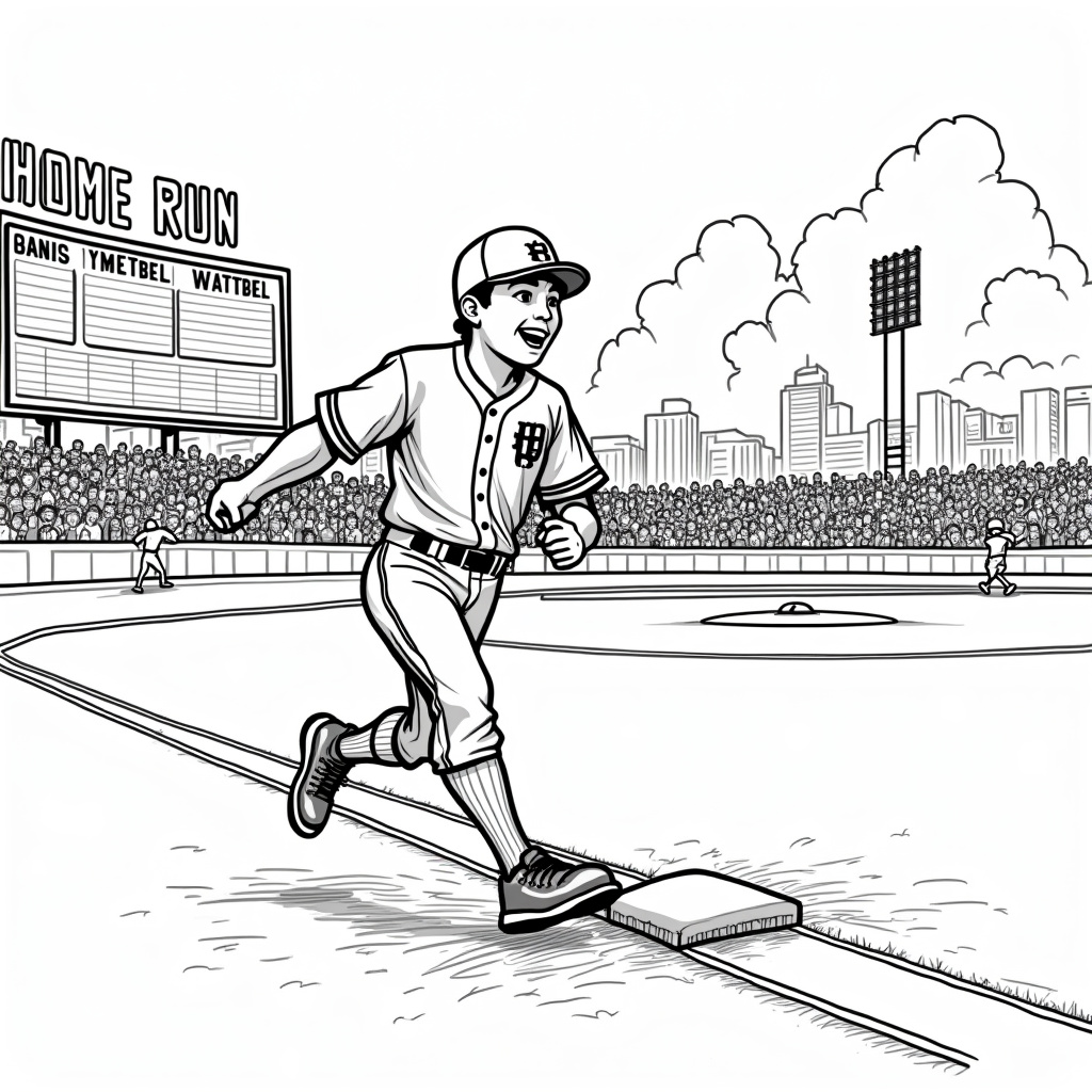 Baseball Coloring Pages - Page 1