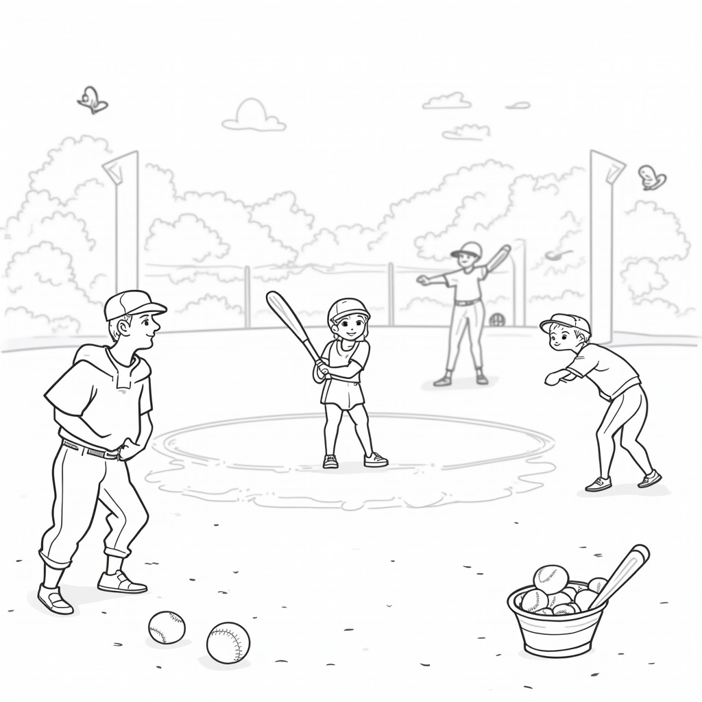 Baseball Coloring Pages - Page 4