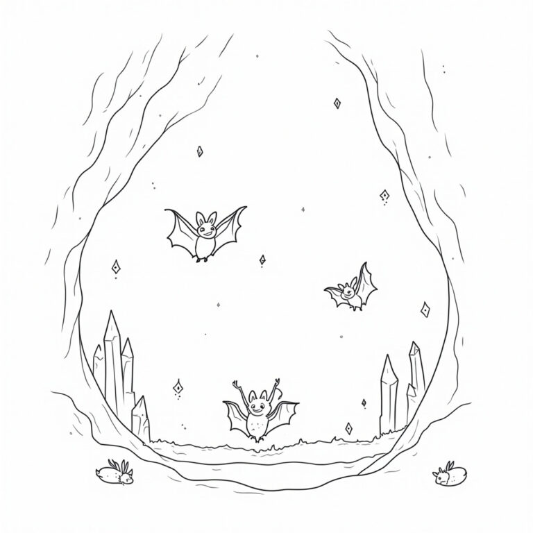 Bat Coloring Pages - Page 1
