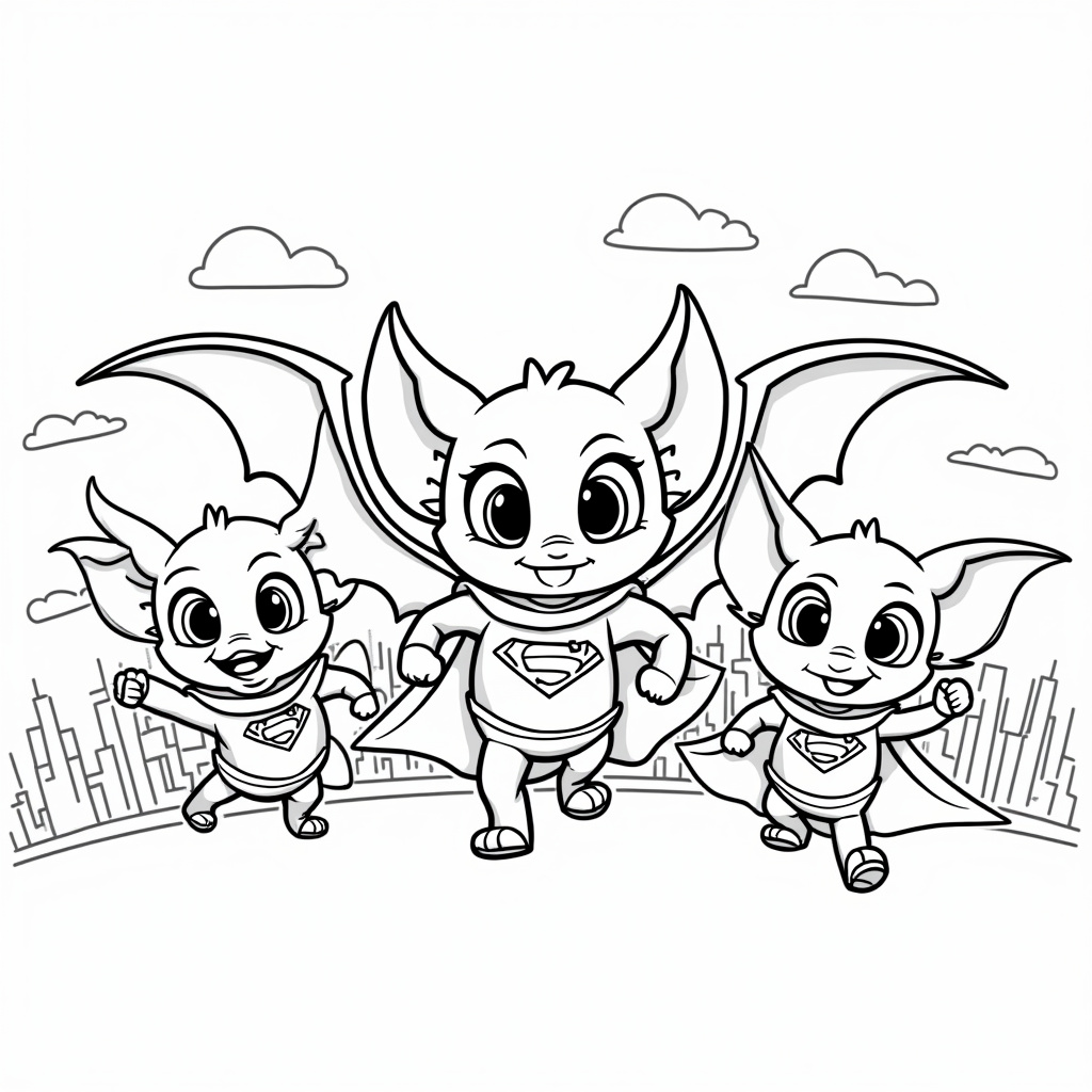 Bat Coloring Pages - Page 4