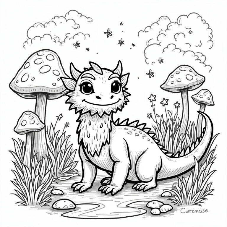 Bearded Dragon Coloring Pages - Page 1