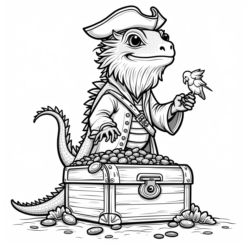 Bearded Dragon Coloring Pages - Page 2