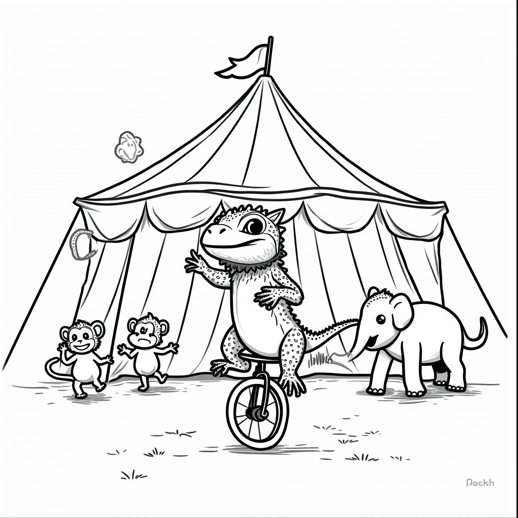 Bearded Dragon Coloring Pages - Page 4