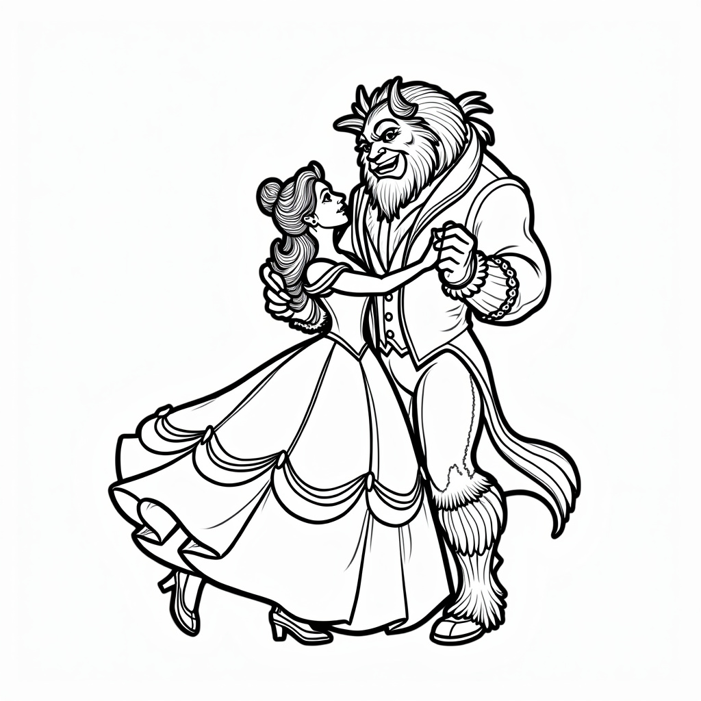 Beauty And The Beast Coloring Pages - Page 2