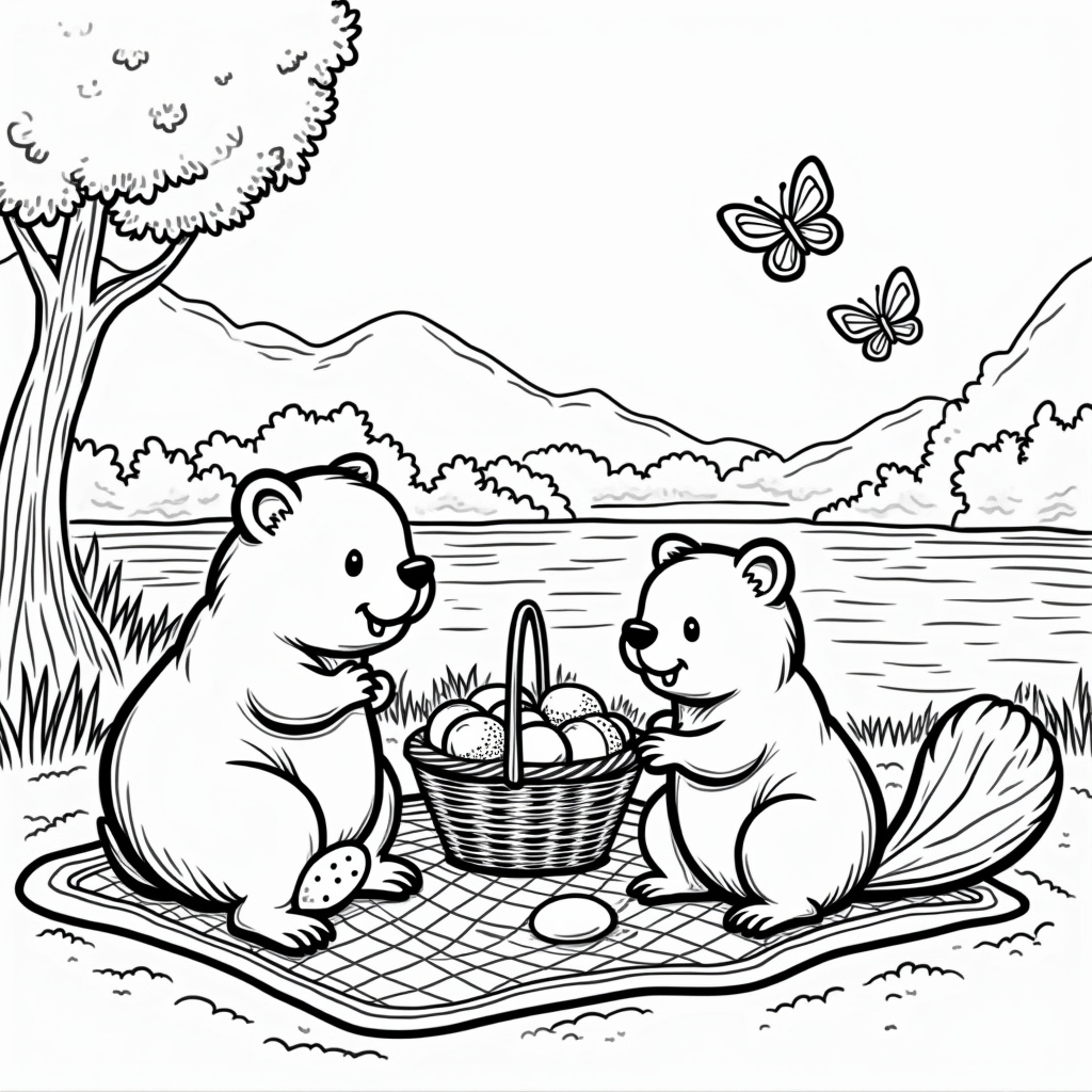 Beaver Coloring Pages - Page 2