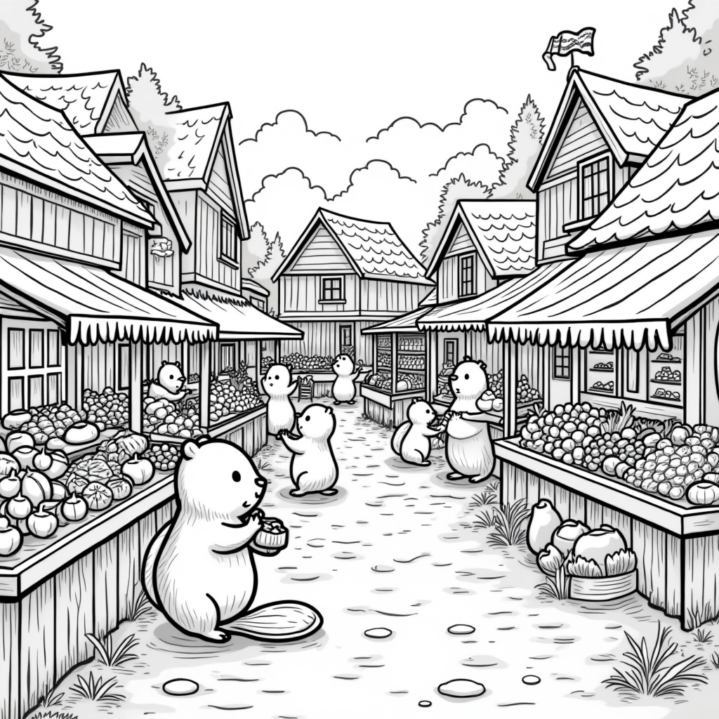 Beaver Coloring Pages - Page 4