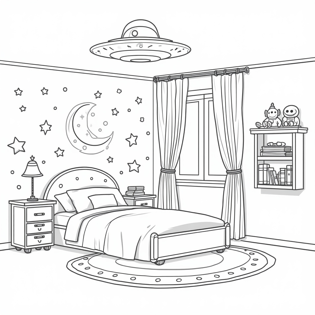 Bedroom Coloring Pages - Page 2