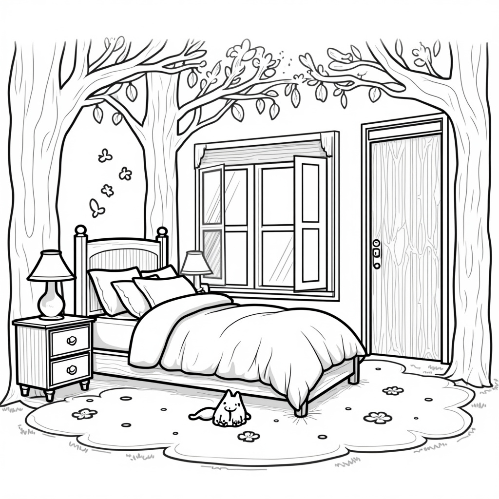Bedroom Coloring Pages - Page 3