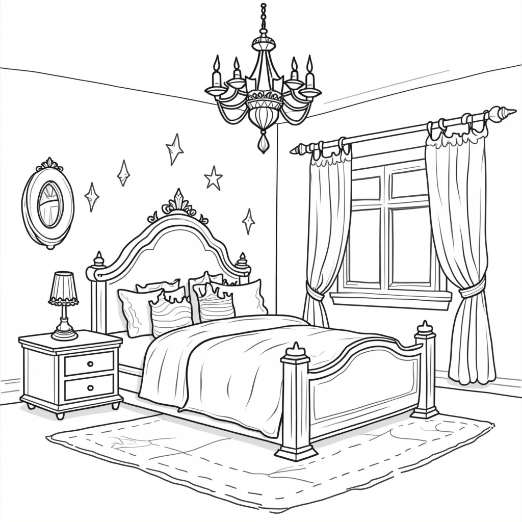 Bedroom Coloring Pages - Page 5