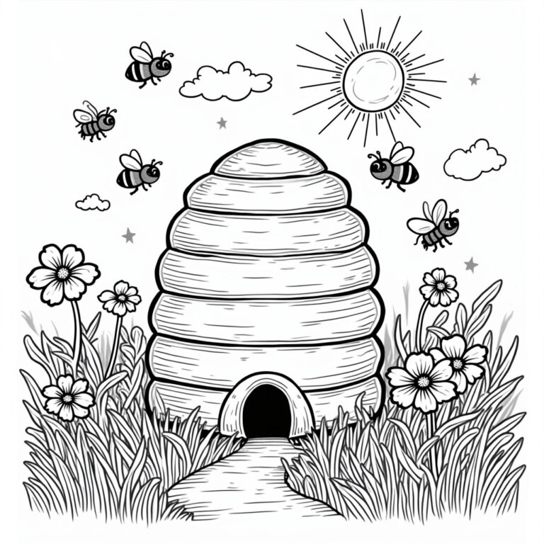 Bee Coloring Pages - Page 1