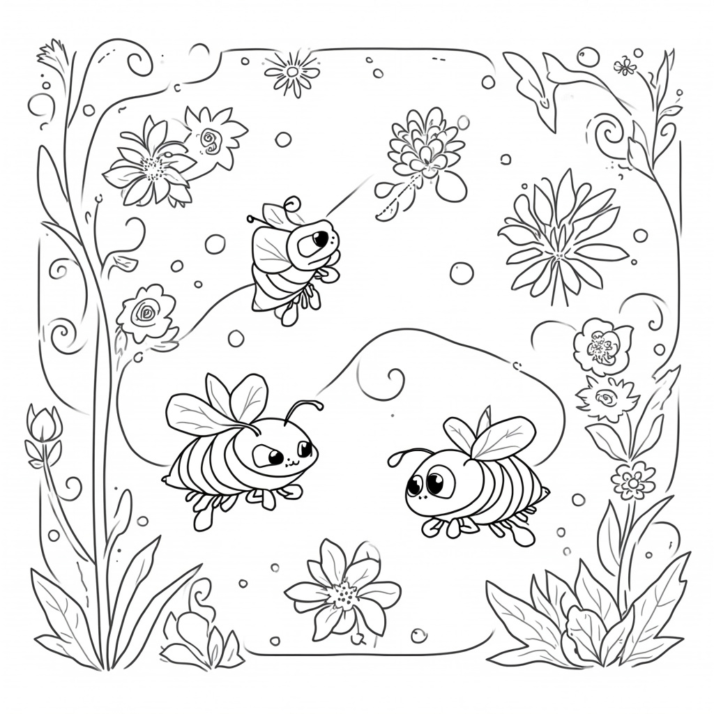 Bee Coloring Pages - Page 4