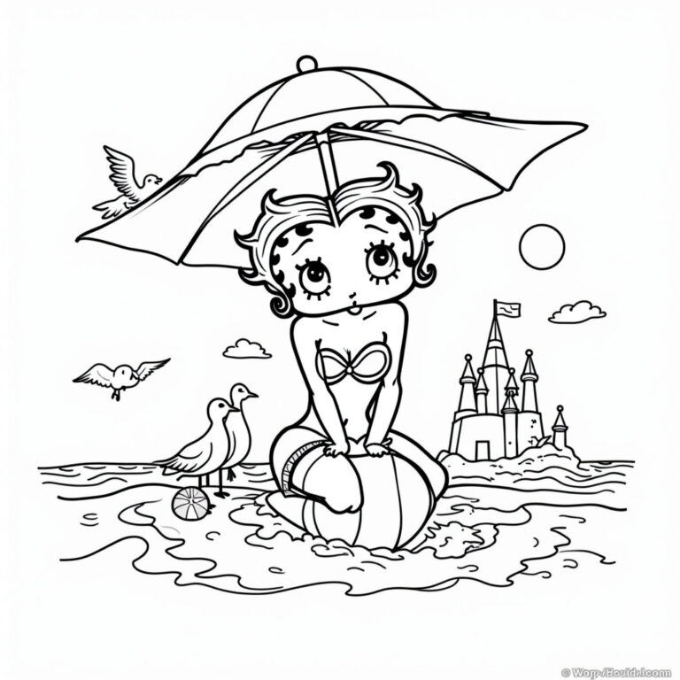 Betty Boop Coloring Pages - Page 1