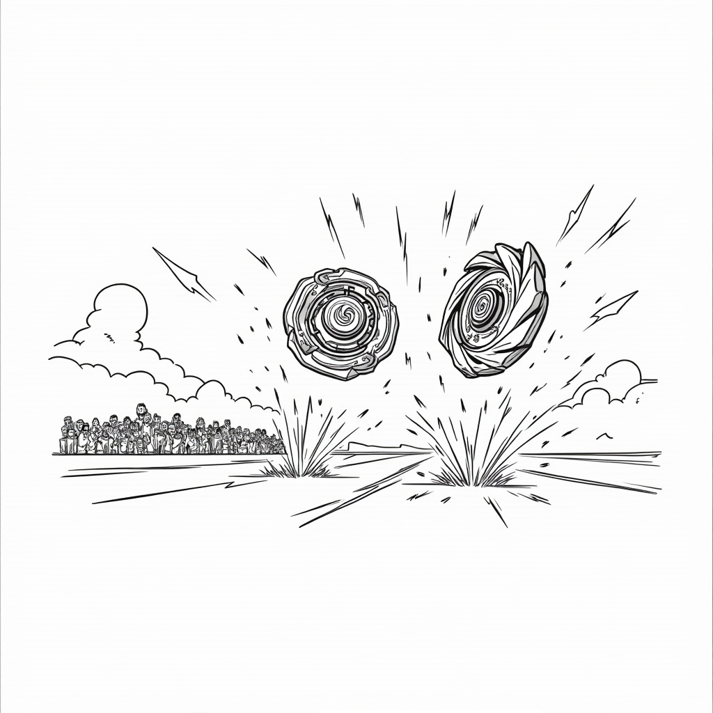 Beyblade Coloring Pages - Page 1