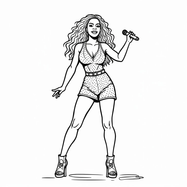 Beyoncé Coloring Pages - Page 1