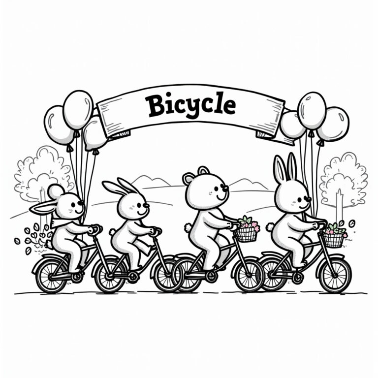 Bicycle Coloring Pages - Page 1