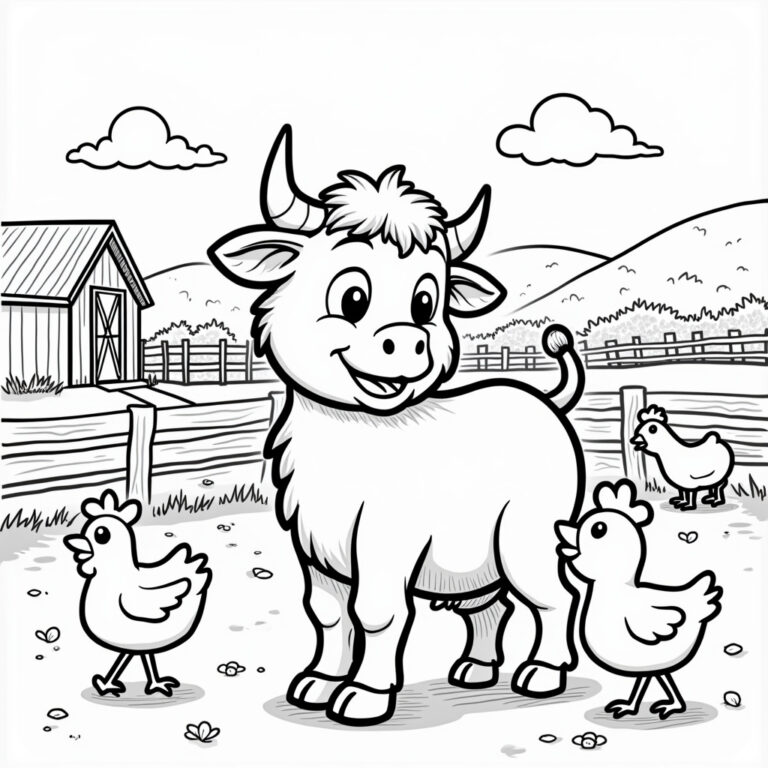 Bull Coloring Pages - Page 1
