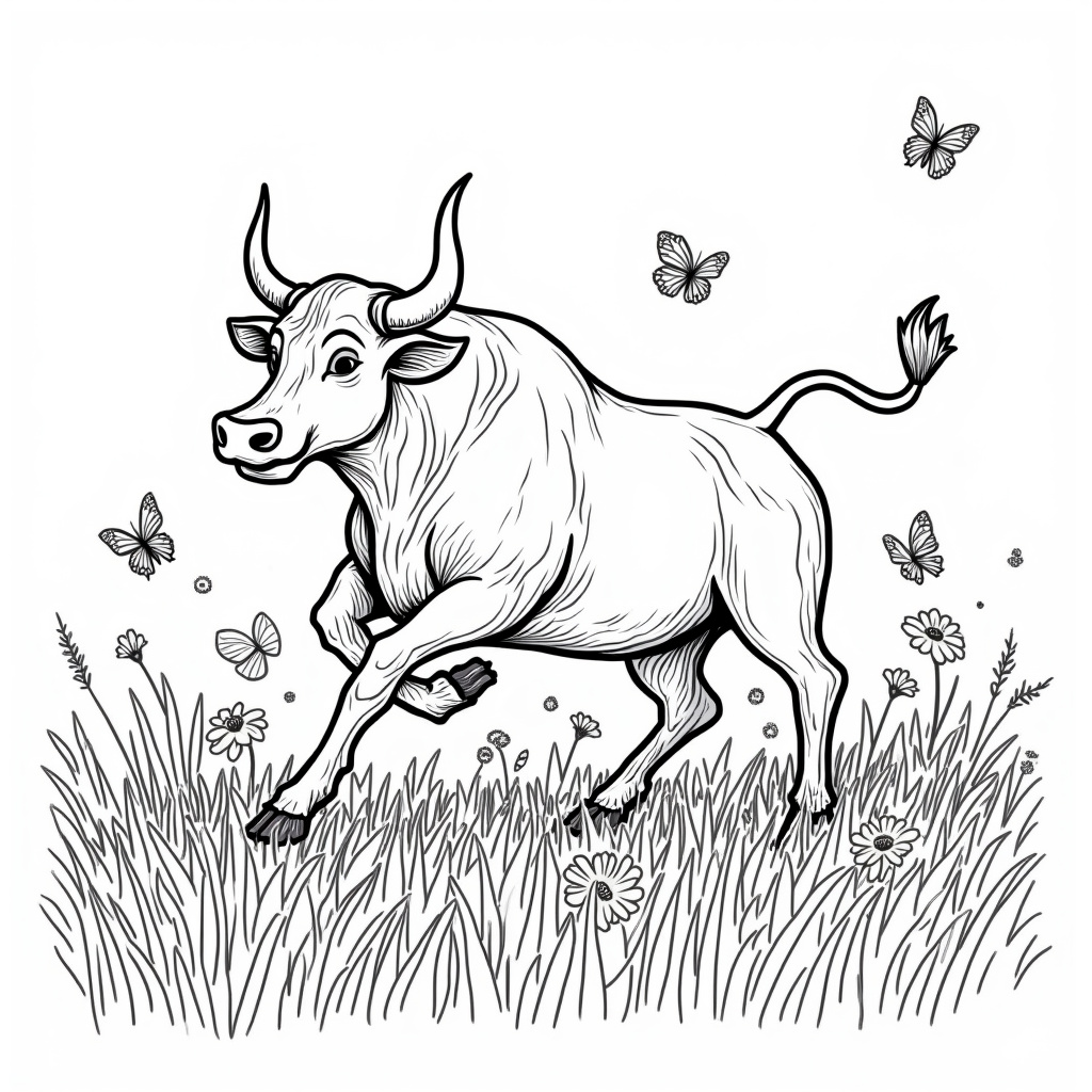 Bull Coloring Pages - Page 2