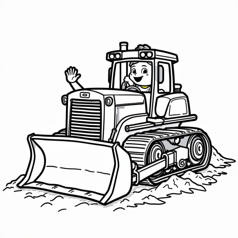 Bulldozer Coloring Pages - Page 1