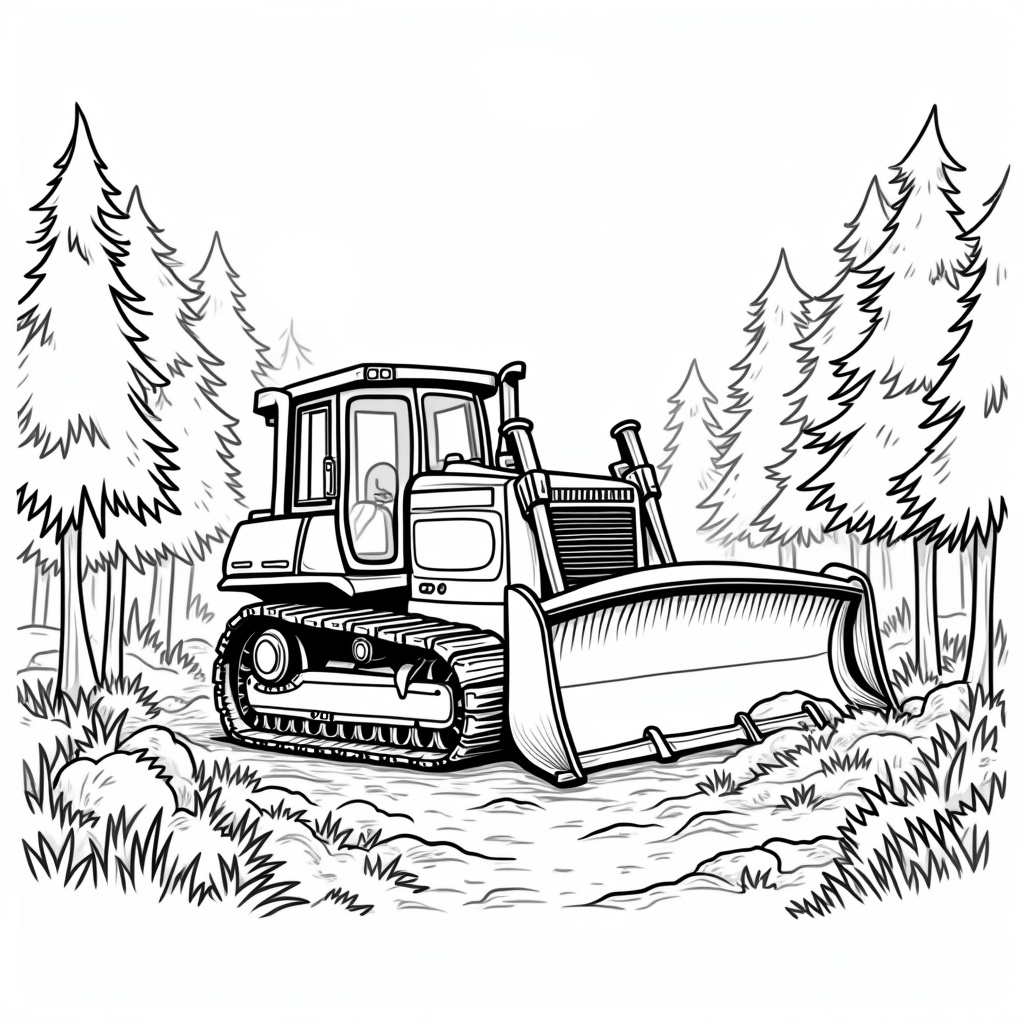 Bulldozer Coloring Pages - Page 2